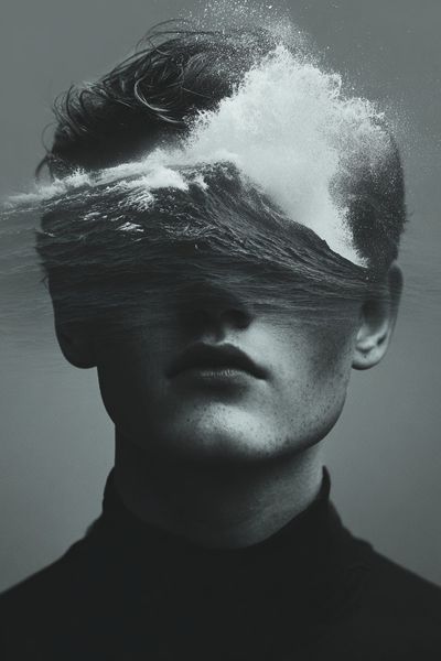 Ocean Wave Portrait Poster. poster print