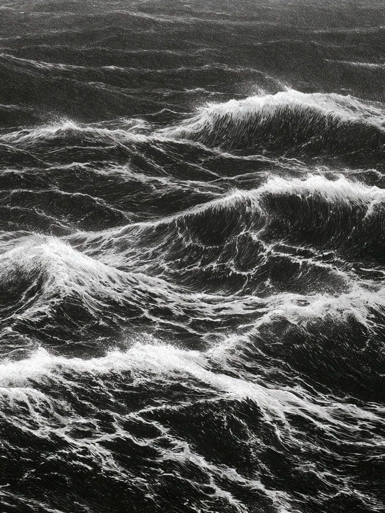 Stormy Ocean Waves Photography Poster. poster detail