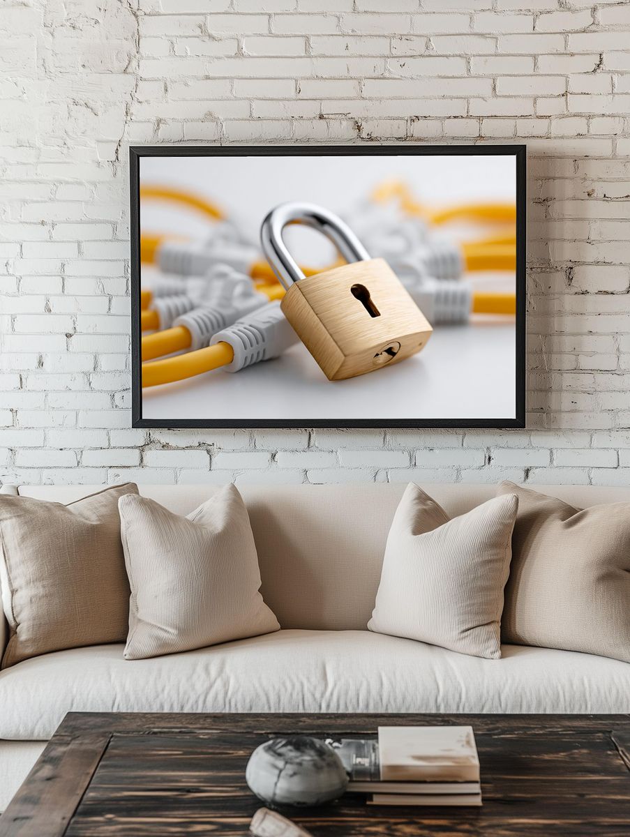 Padlock Security Photography Poster. room preview