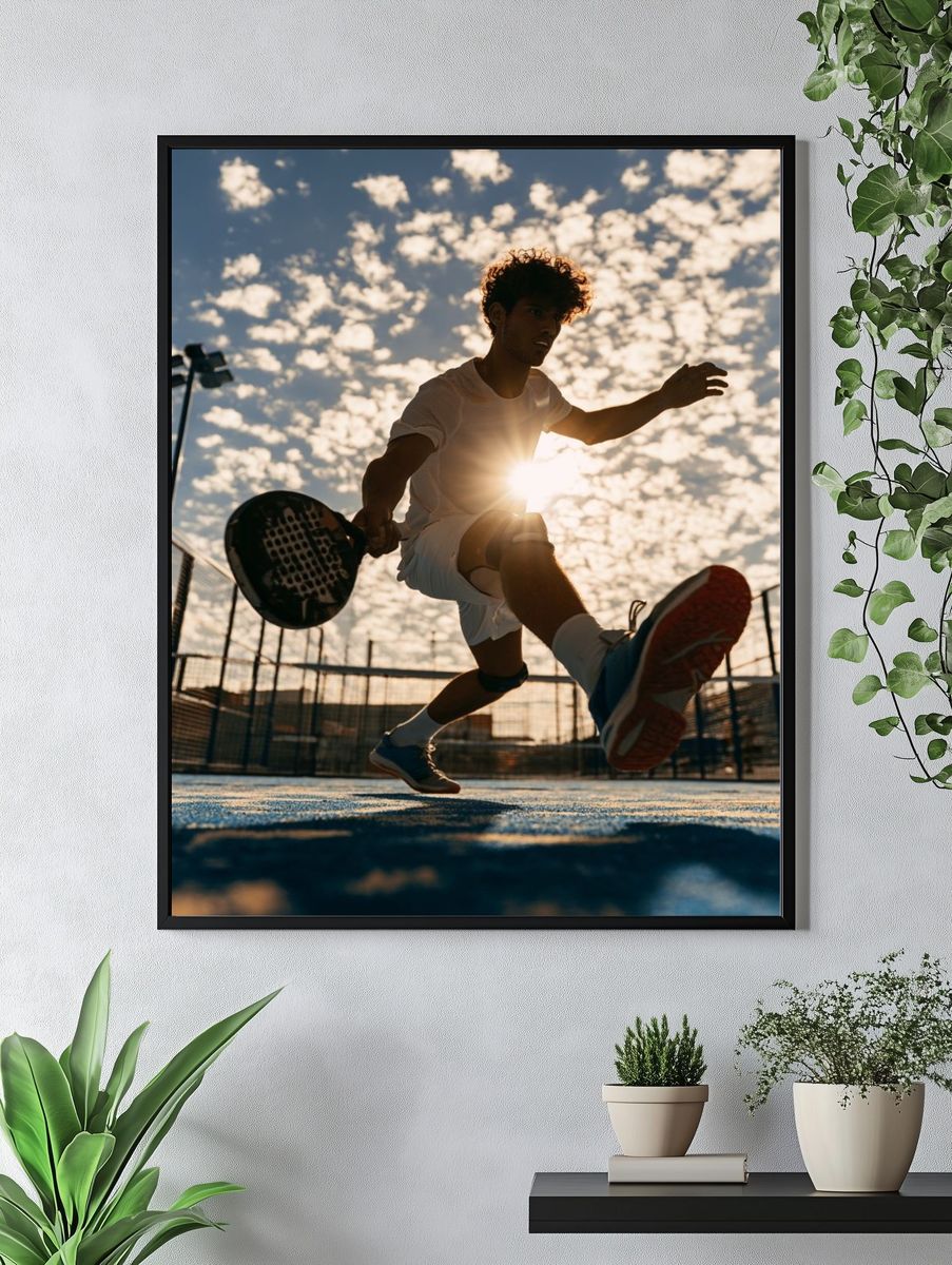 Padel Action Photography Poster. — room view 4