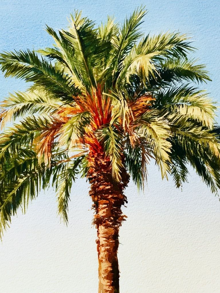 Palm Tree Watercolor Poster. poster detail