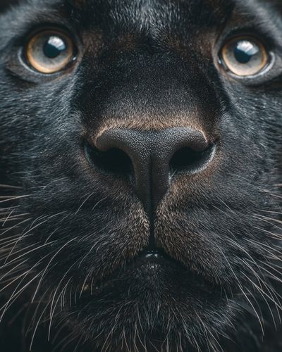 Close-Up Black Panther Photography Poster. poster print