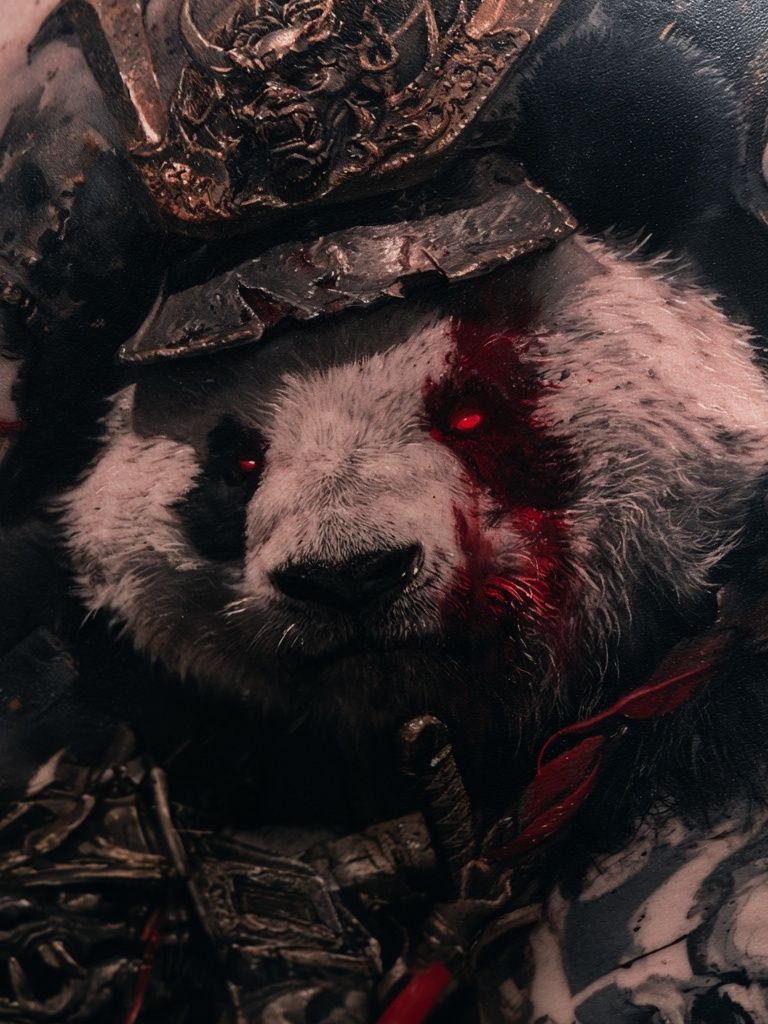 Dark Panda Fantasy Poster. poster detail