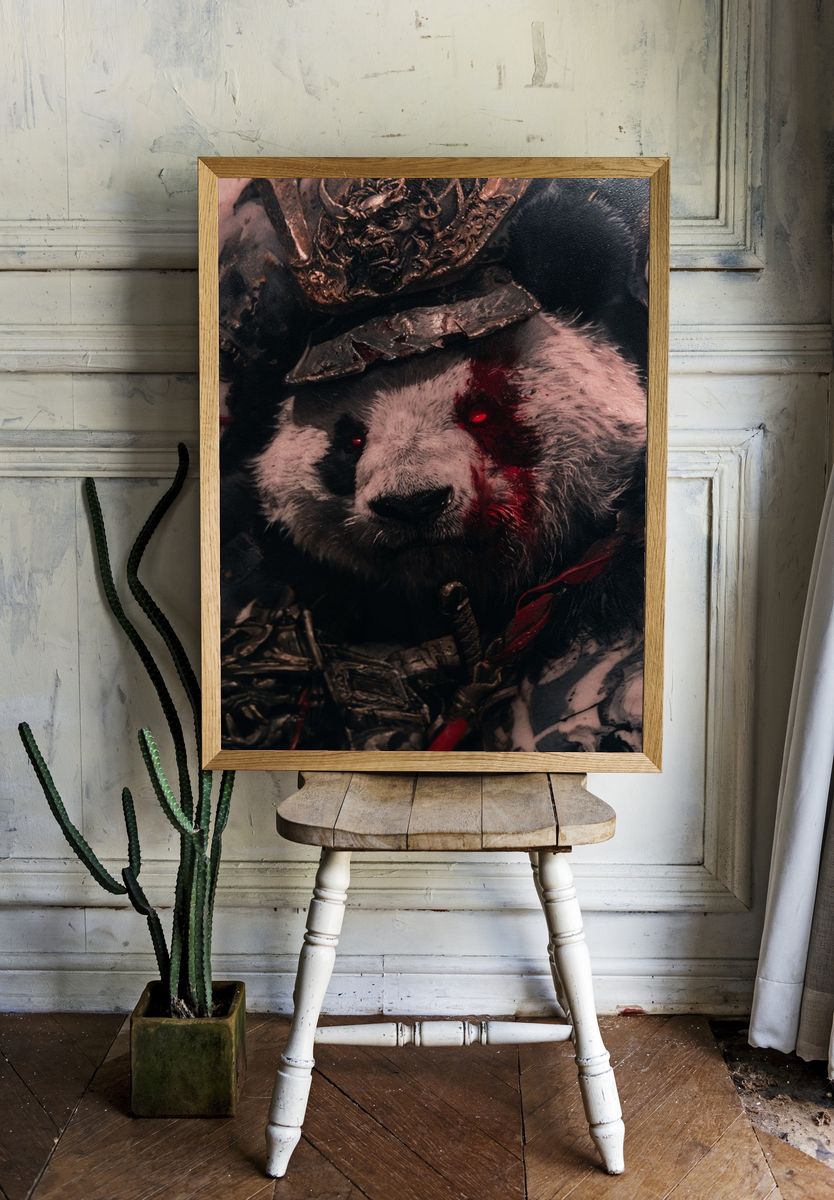 Dark Panda Fantasy Poster. — room view 1