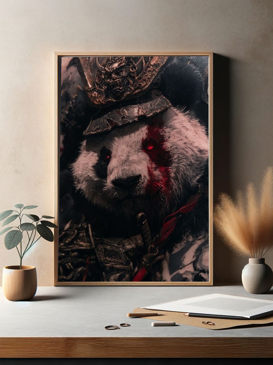 Dark Panda Fantasy Poster. — room view 2