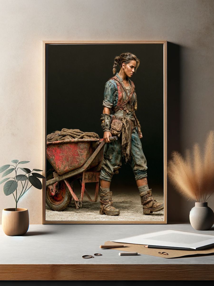 Post-Apocalyptic Worker Photography Poster. — room view 2