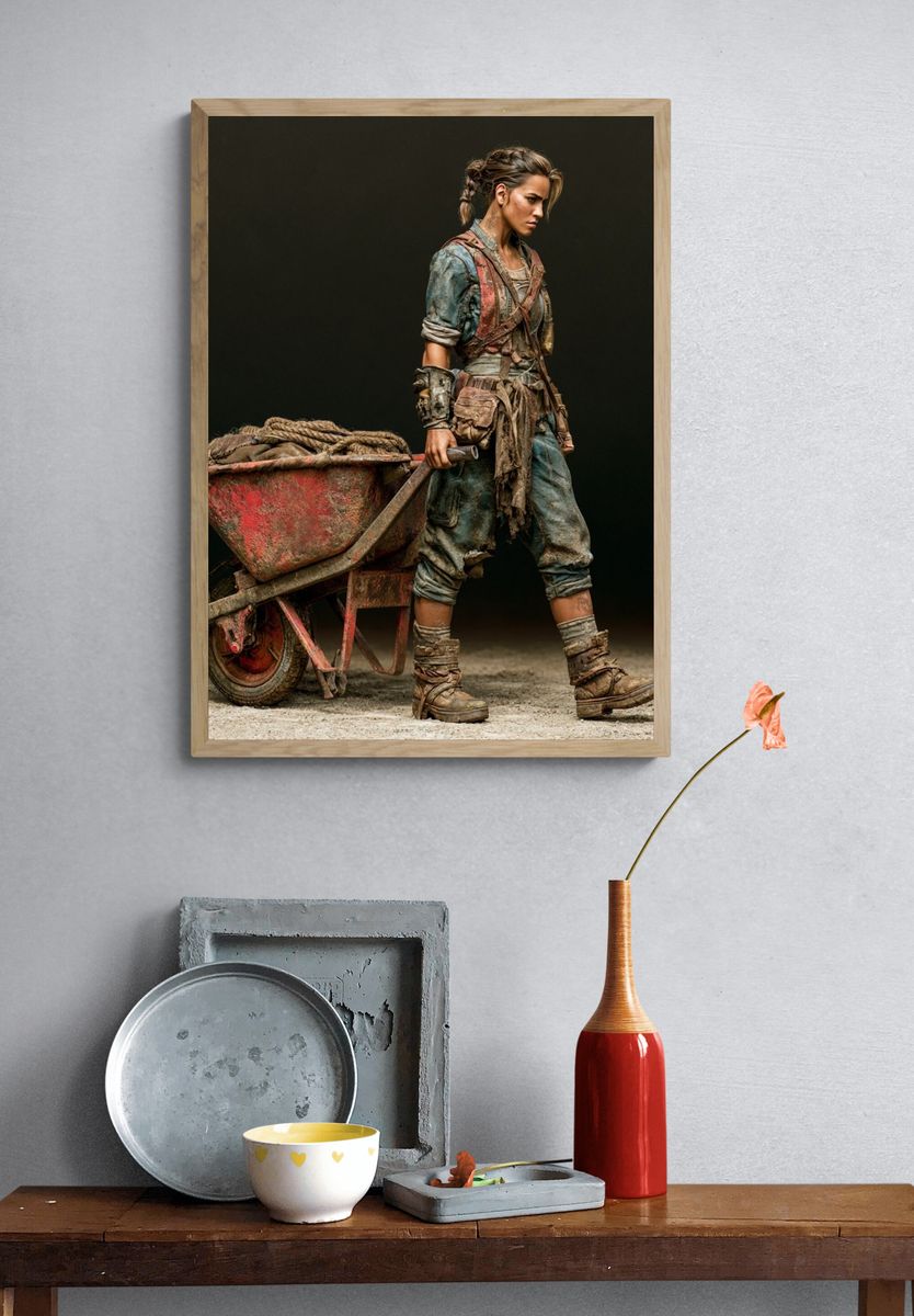 Post-Apocalyptic Worker Photography Poster. — room view 3