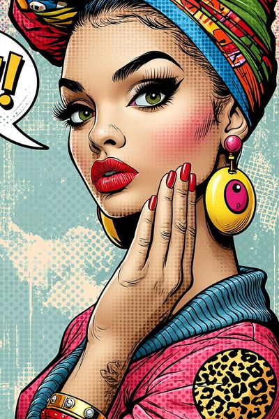 Pop Art Fashion Portrait Poster. poster