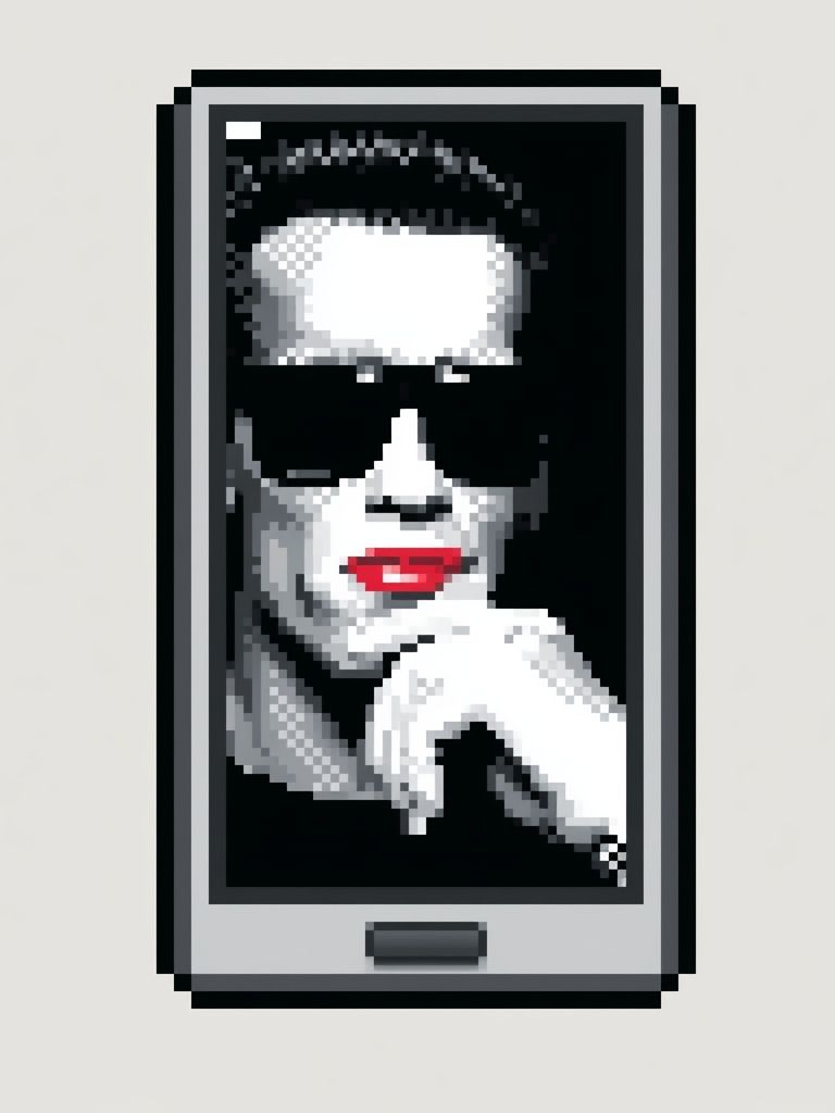 Pixel Pop Art Portrait Print. poster detail