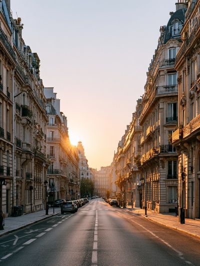 Paris Sunrise Street Photography Poster. poster