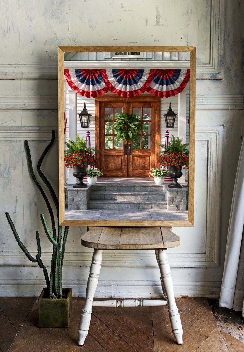 Patriotic Front Porch Photography Poster. room preview