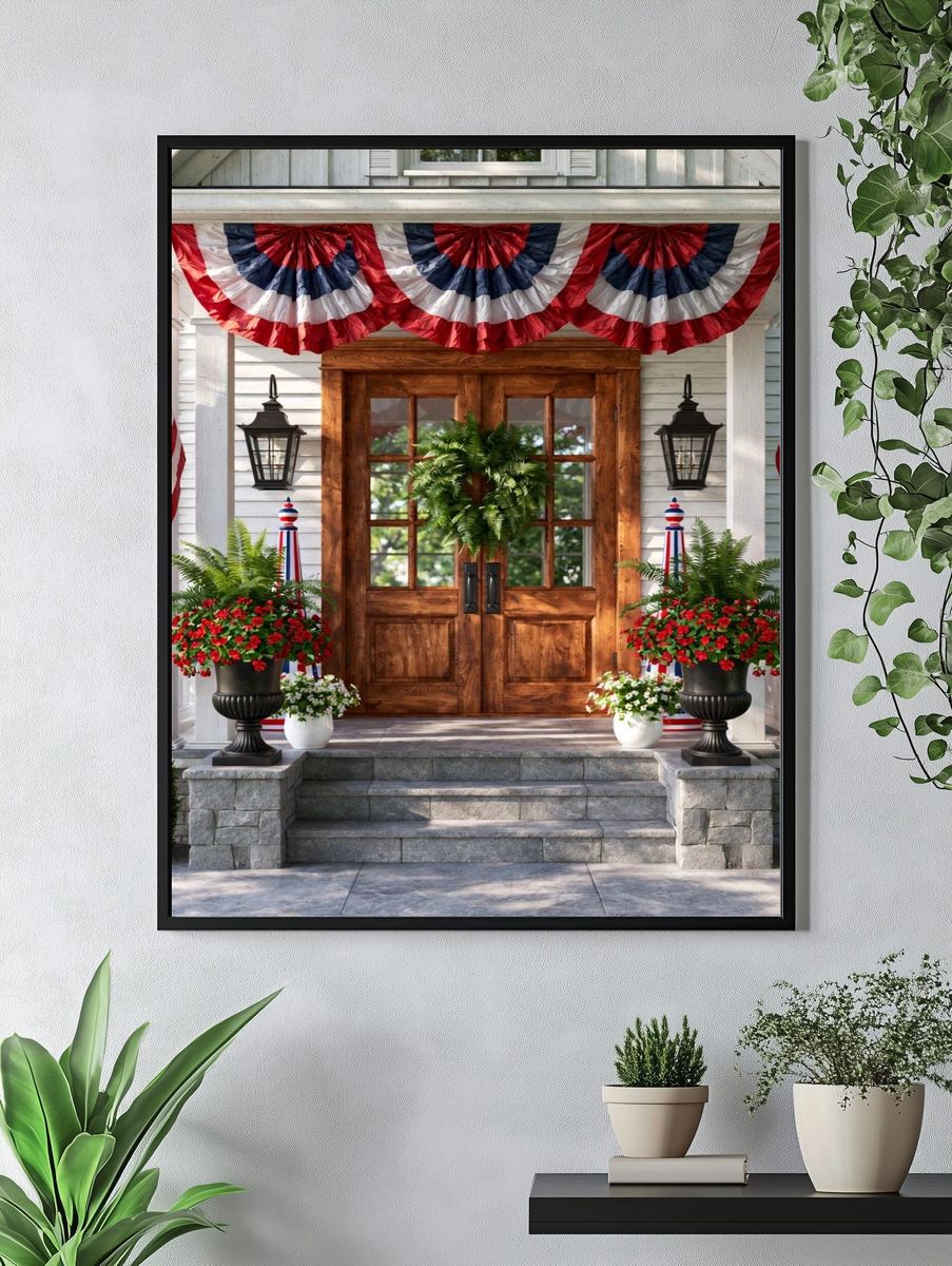 Patriotic Front Porch Photography Poster. — room view 4