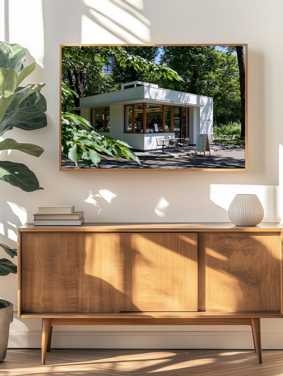 Modern Park Pavilion Photography Poster. — room view 3