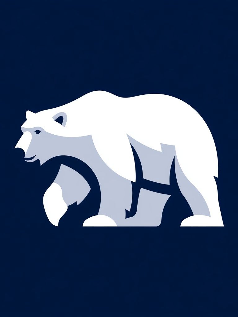 Polar Bear Minimalist Poster. poster detail