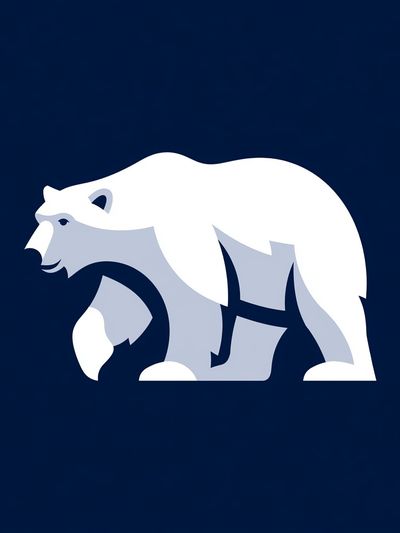 Polar Bear Minimalist Poster. poster