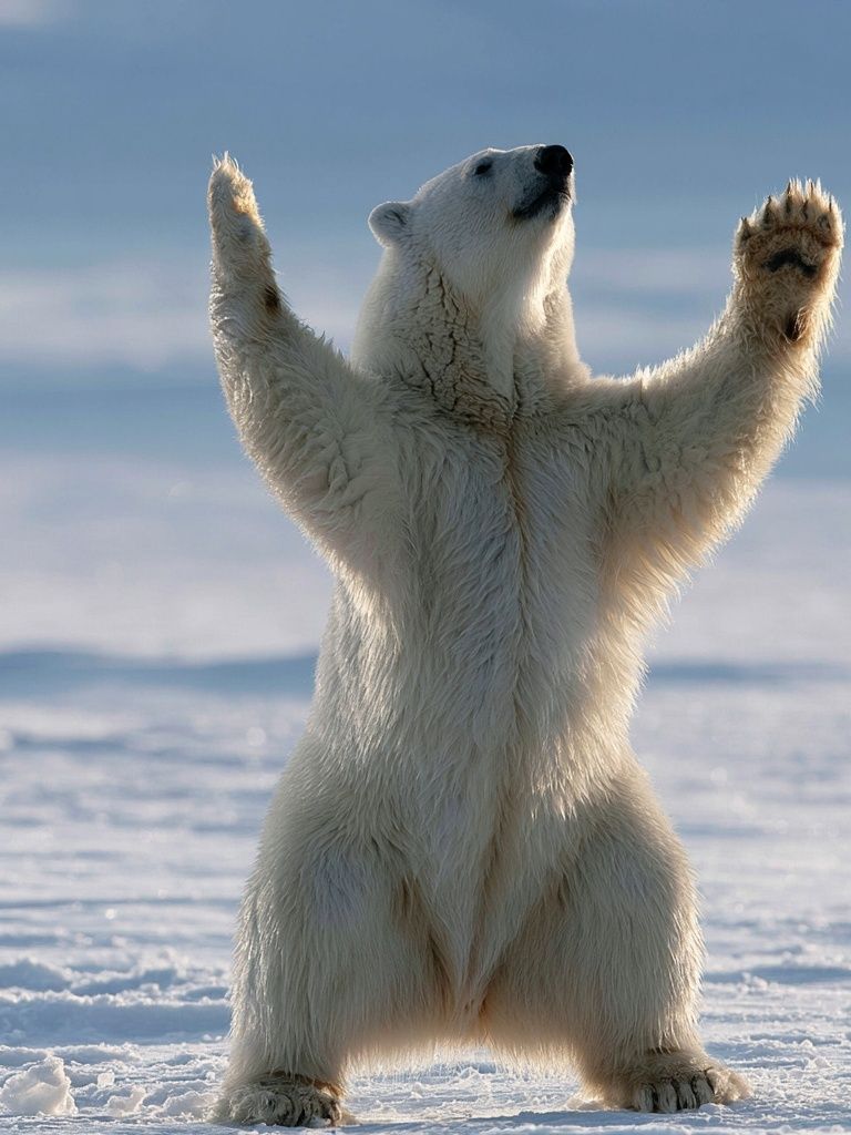 Polar Bear Standing Poster. poster detail
