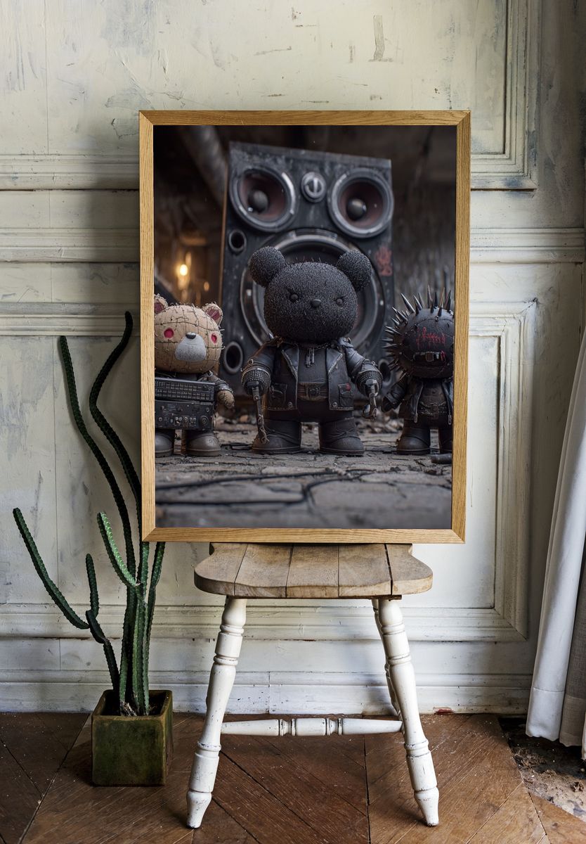 Punk Bear Gang — Illustration Print room preview