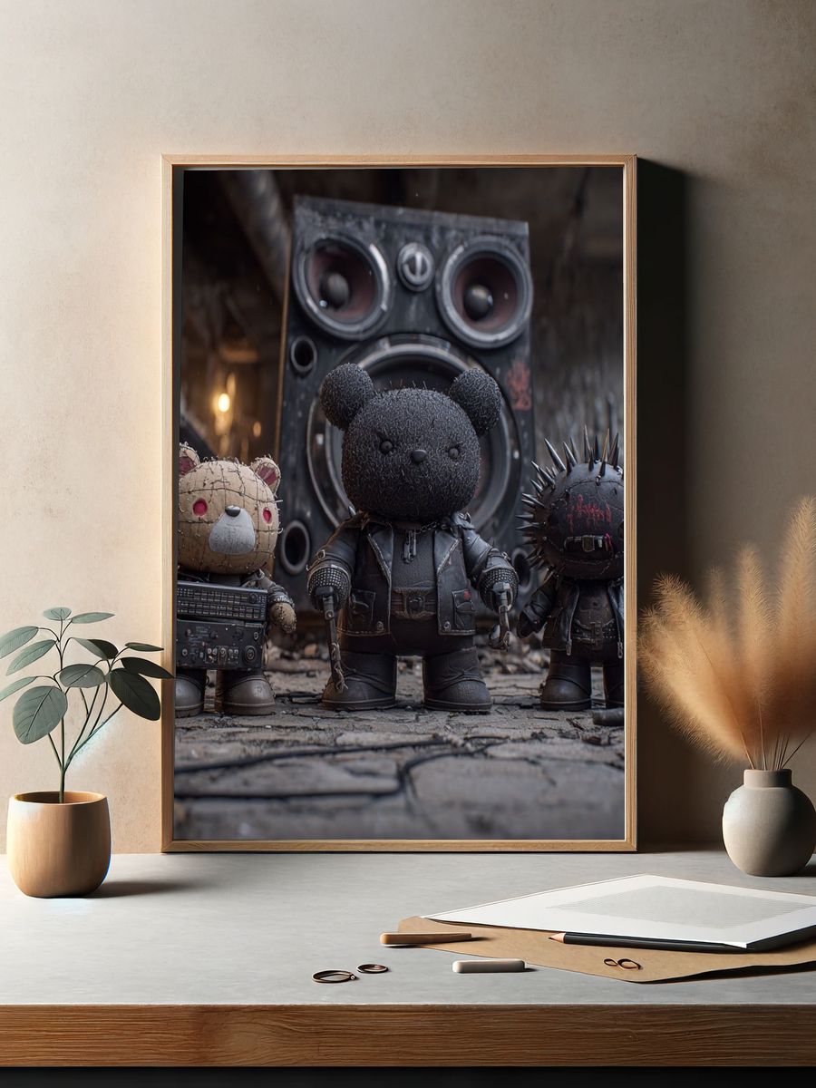 Punk Bear Gang — Illustration Print. — room view 2