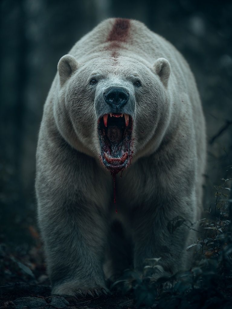 Fierce Polar Bear Photography Poster. poster — photography art