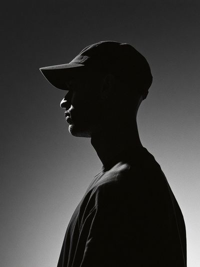Silhouette Cap Portrait Photography Poster.