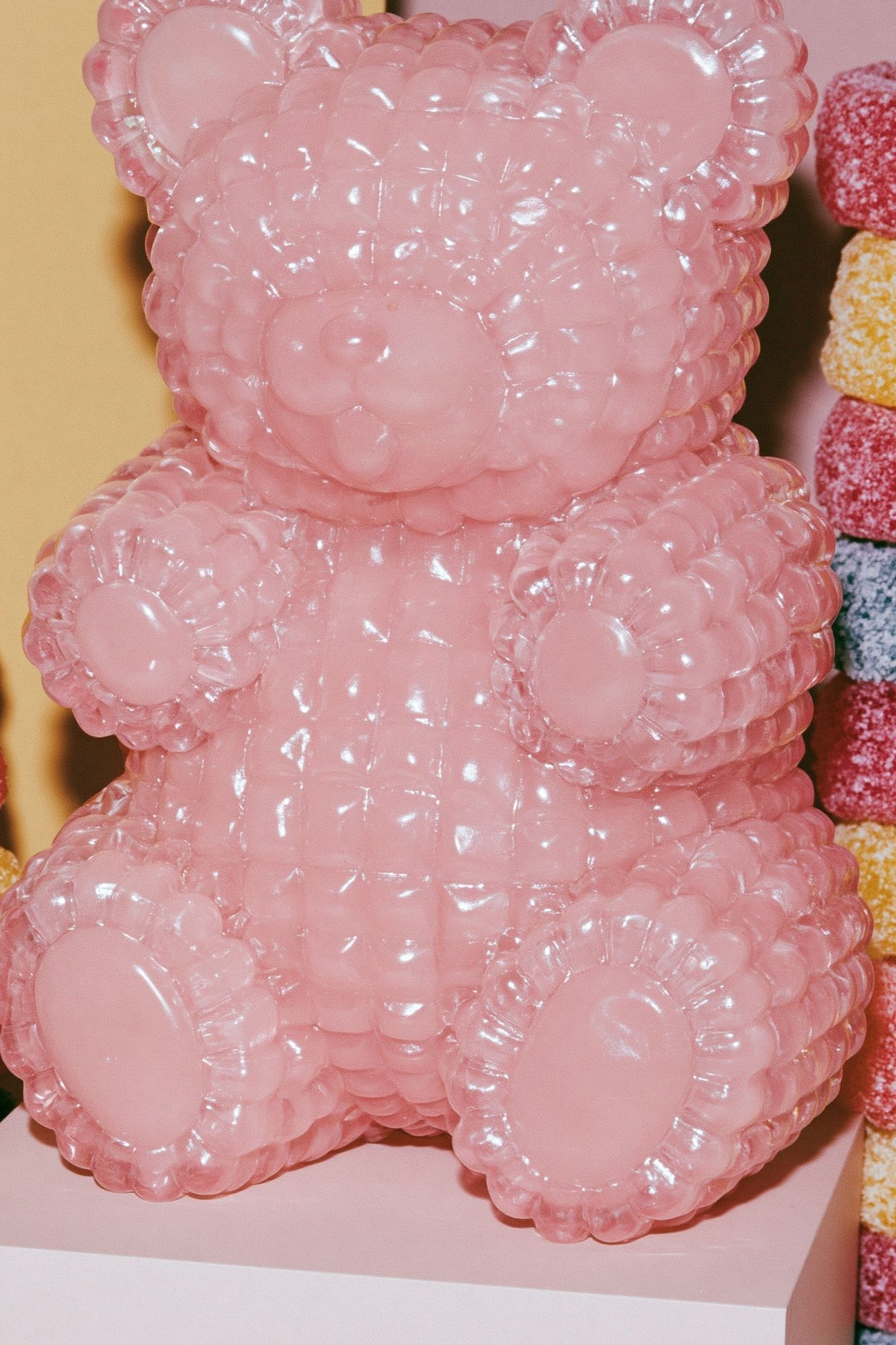 Pink Gummy Bear Photography Poster. poster detail