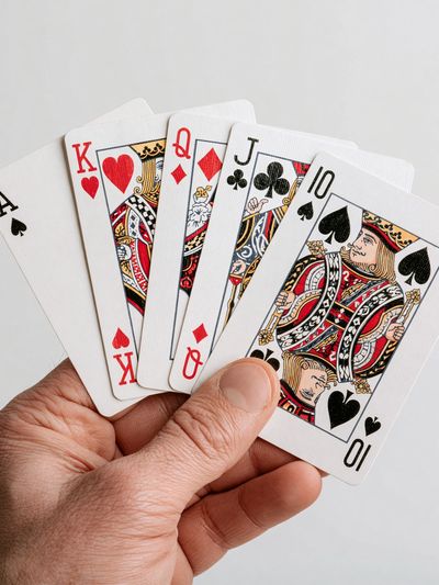 Playing Cards Hand Photography Poster.