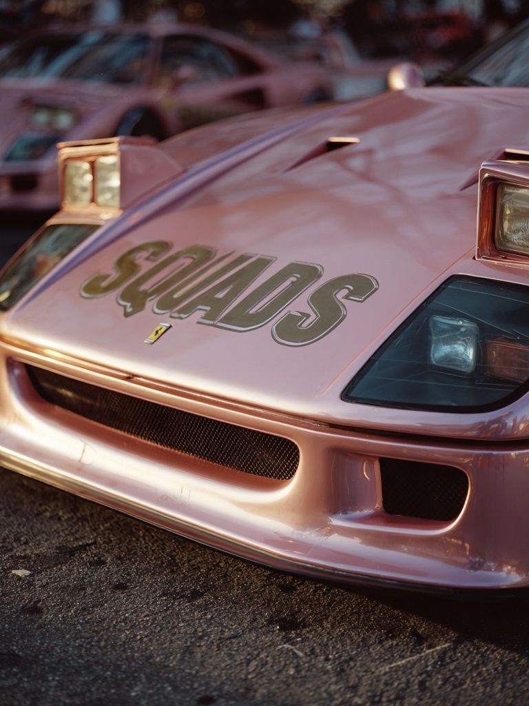 Pink Sports Car Photography Poster. poster — photography art