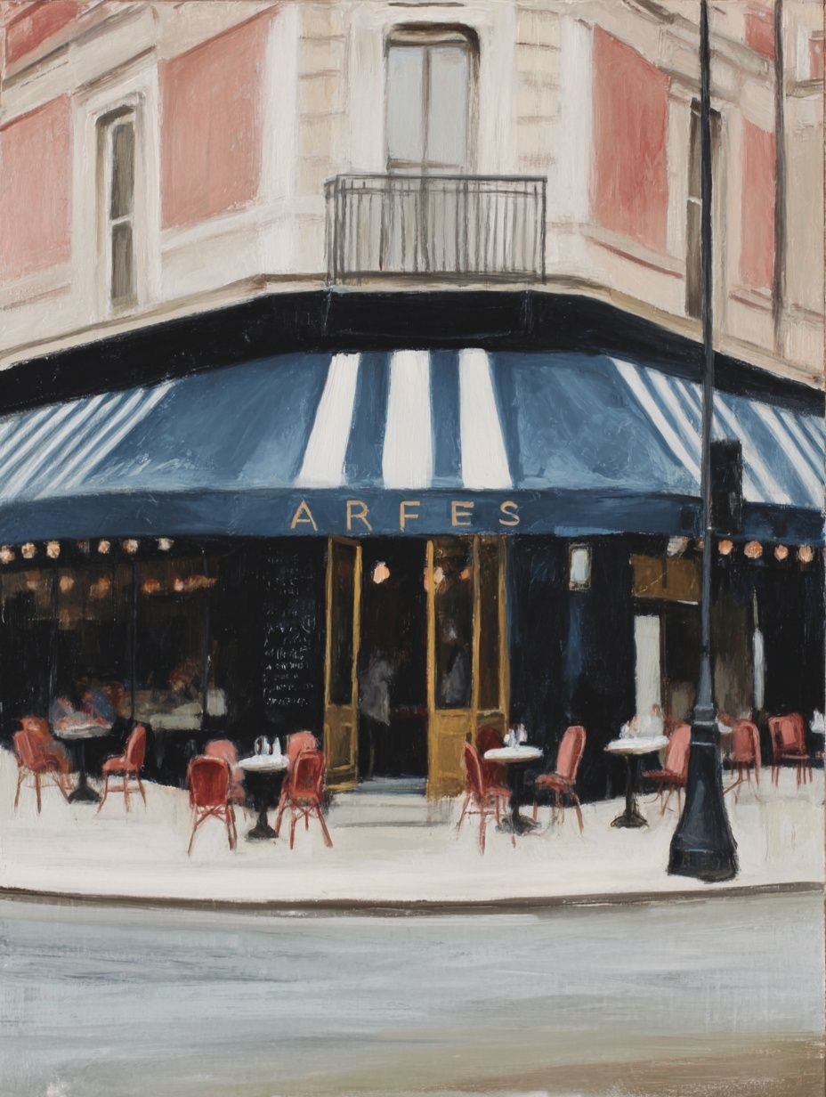 Parisian Café — Fine Art Print. poster detail