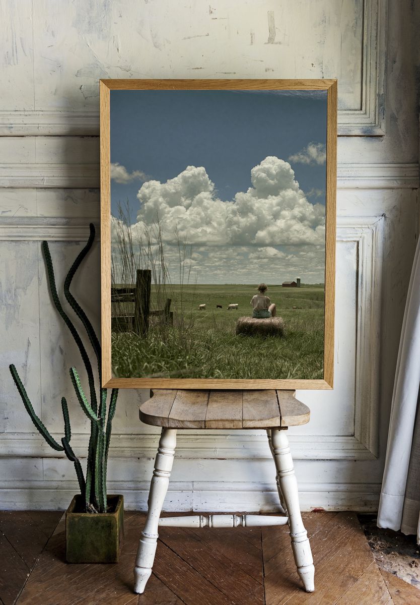 Pastoral Cloudscape Photography Poster. room preview