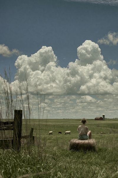 Pastoral Cloudscape Photography Poster. poster print