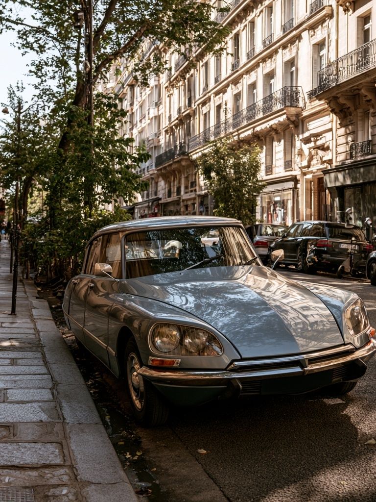 Paris Street Classic Car Poster. poster — photography art