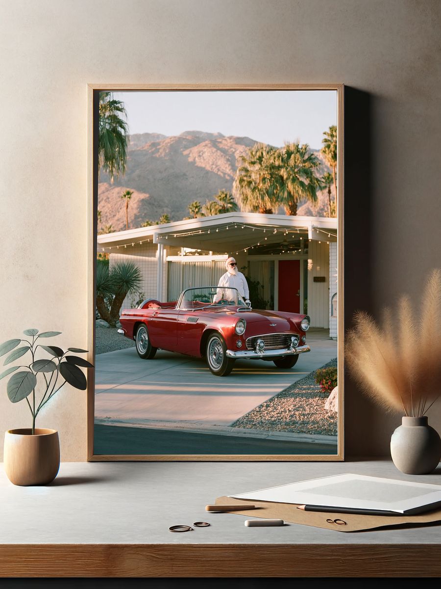 Palm Springs Classic Car Photography Poster. — room view 2