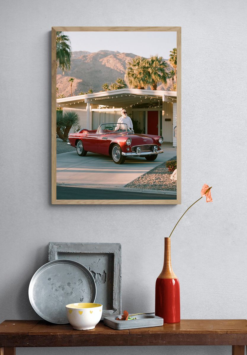 Palm Springs Classic Car Photography Poster. — room view 3