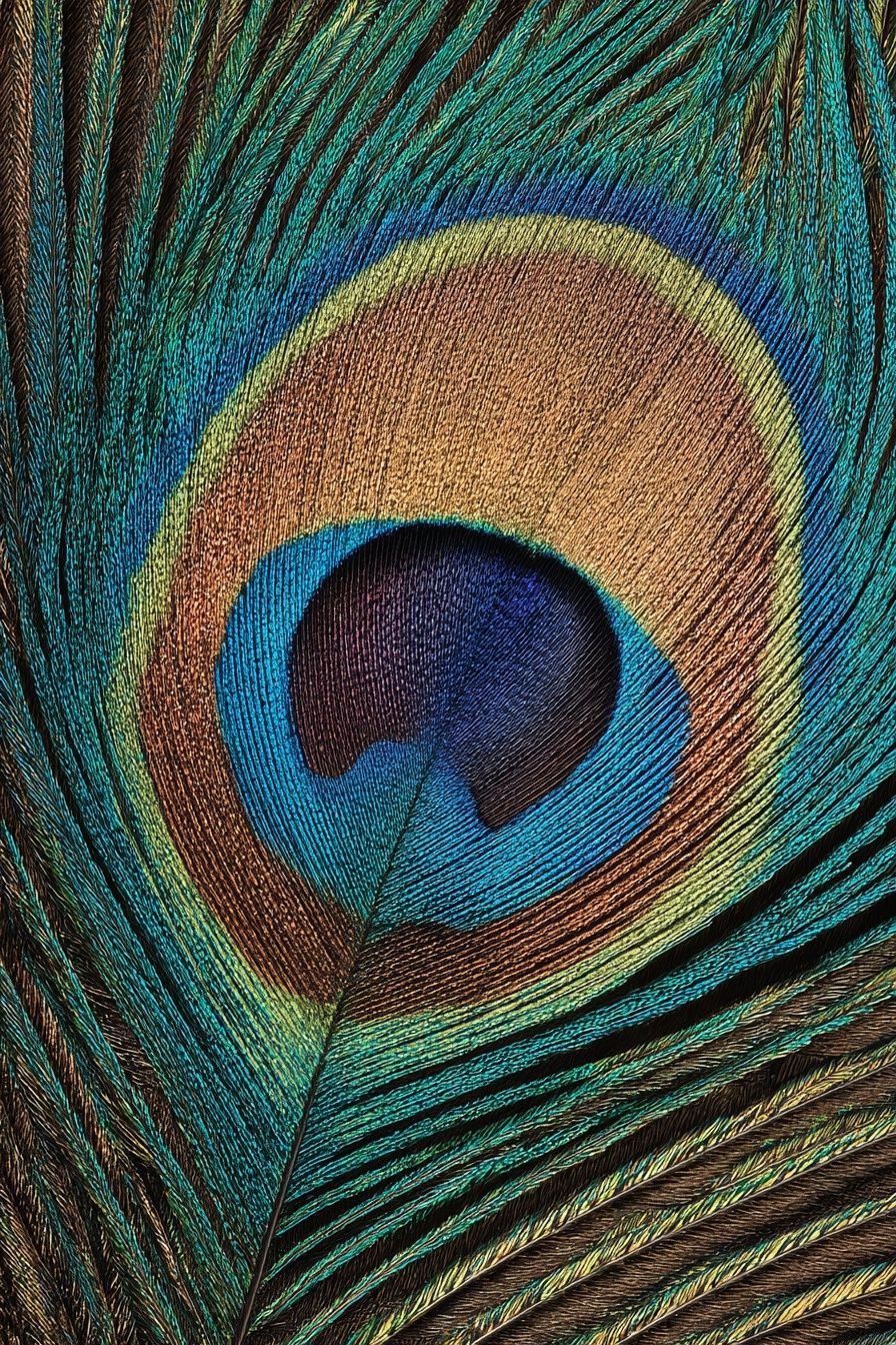 Peacock Feather Close-Up Print. poster detail