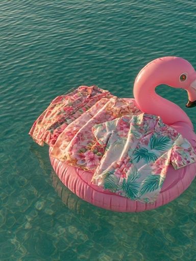 Pink Flamingo Float Poster. poster detail