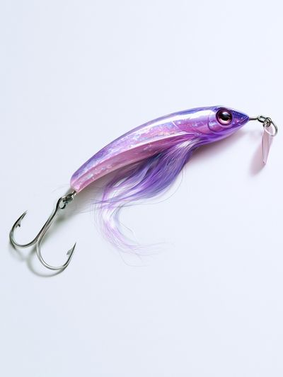 Purple Fishing Lure Photography Poster. poster