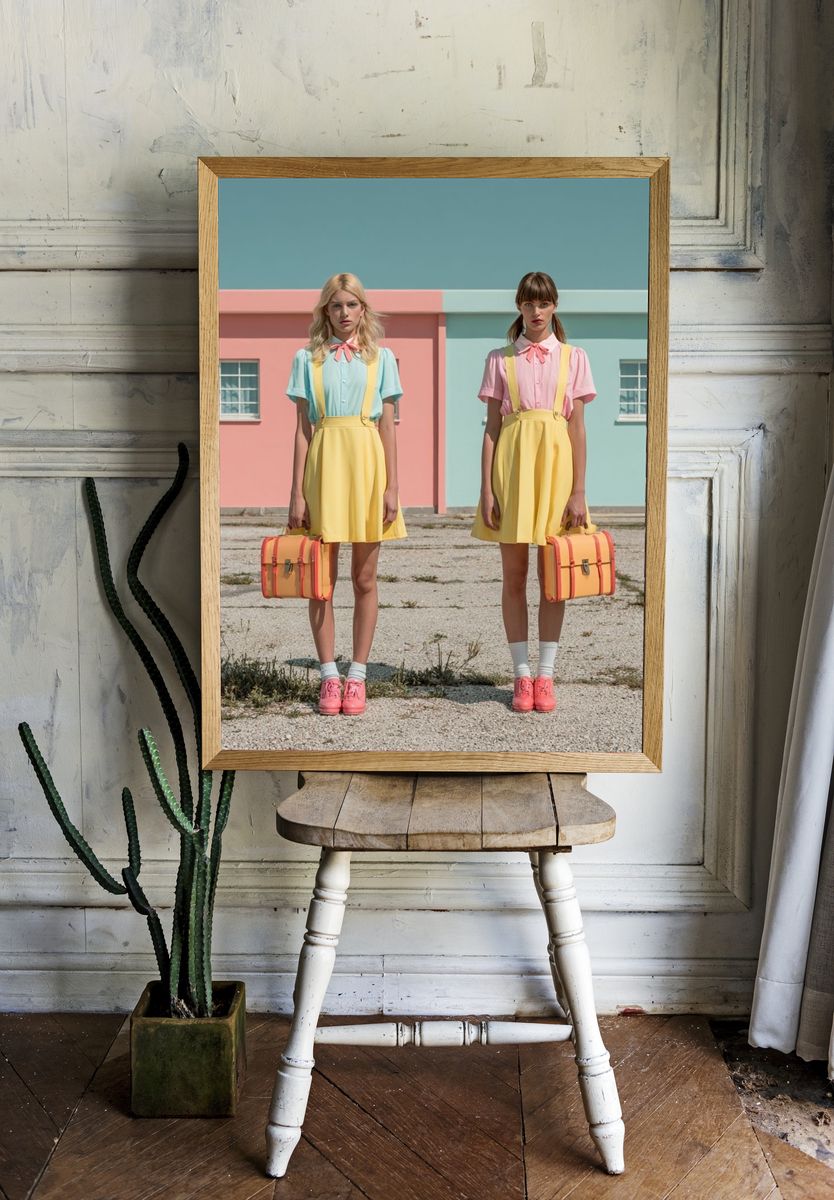Pastel Fashion Portrait Poster. room preview