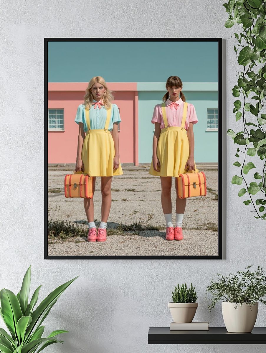 Pastel Fashion Portrait Poster. — room view 4