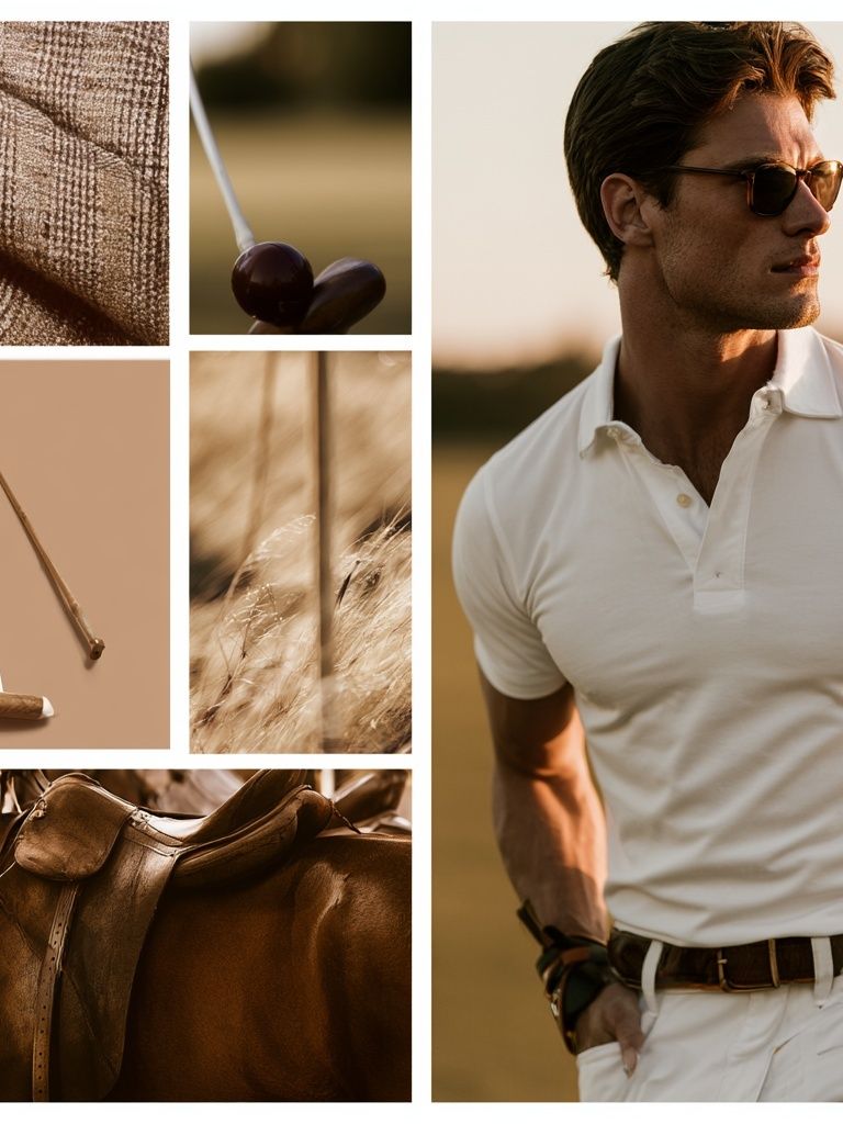 Polo Player Portrait Photography Poster. poster detail
