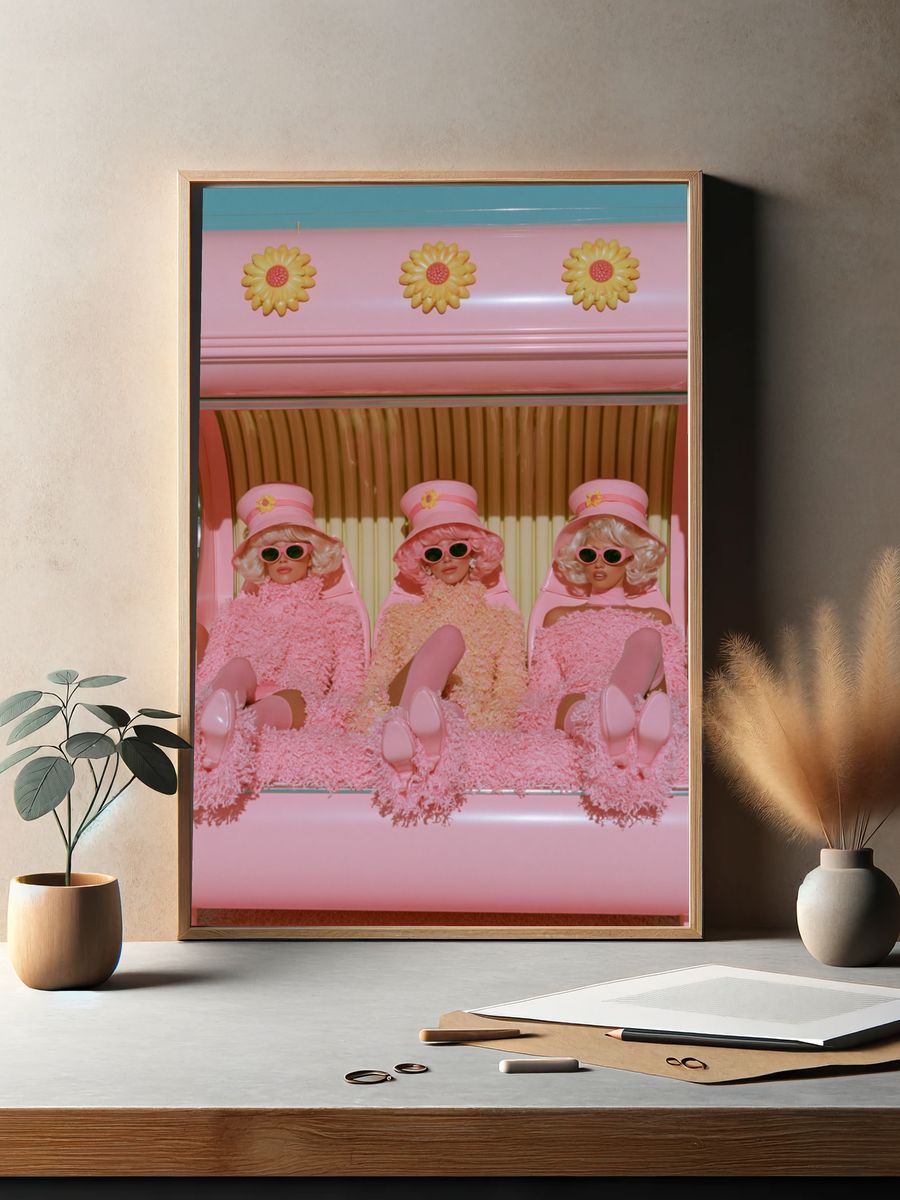 Pink Pop Fashion Photography Poster. — room view 2