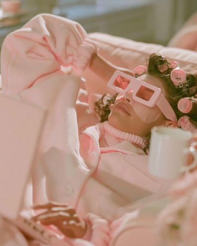 Retro Pink Portrait Poster. poster