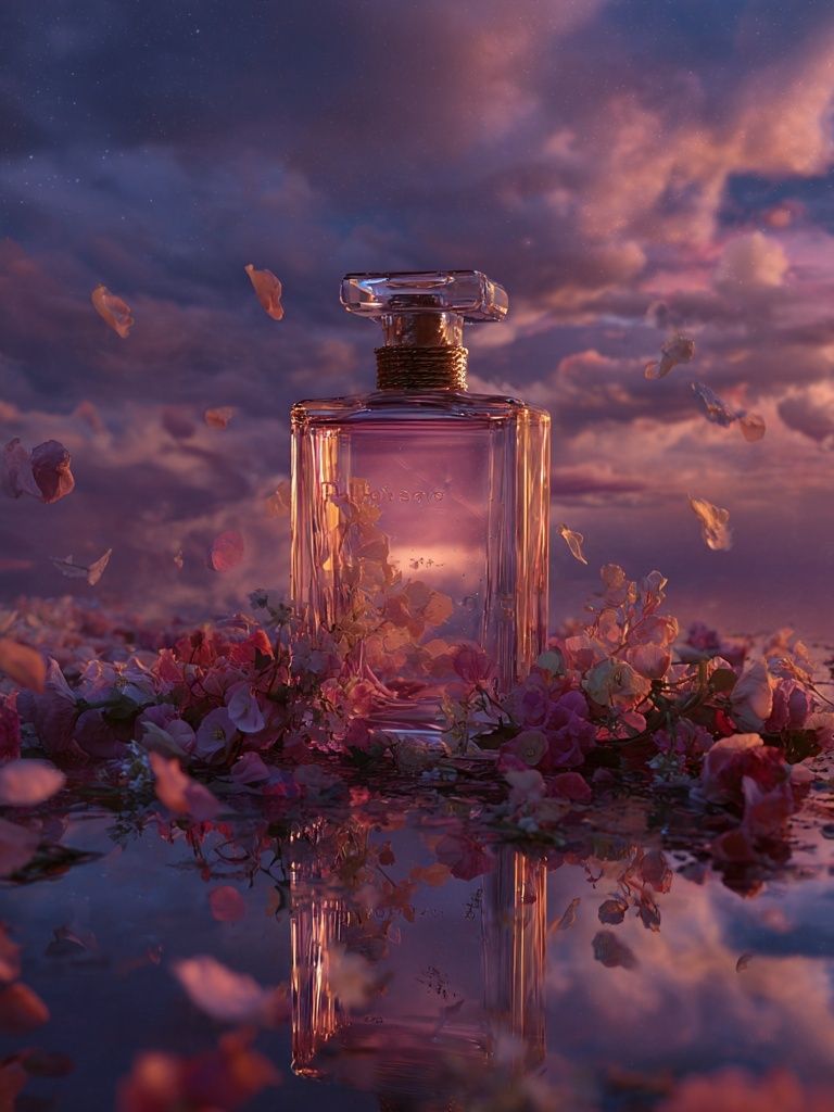 Dreamy Perfume Bottle Photography Poster. poster — photography art