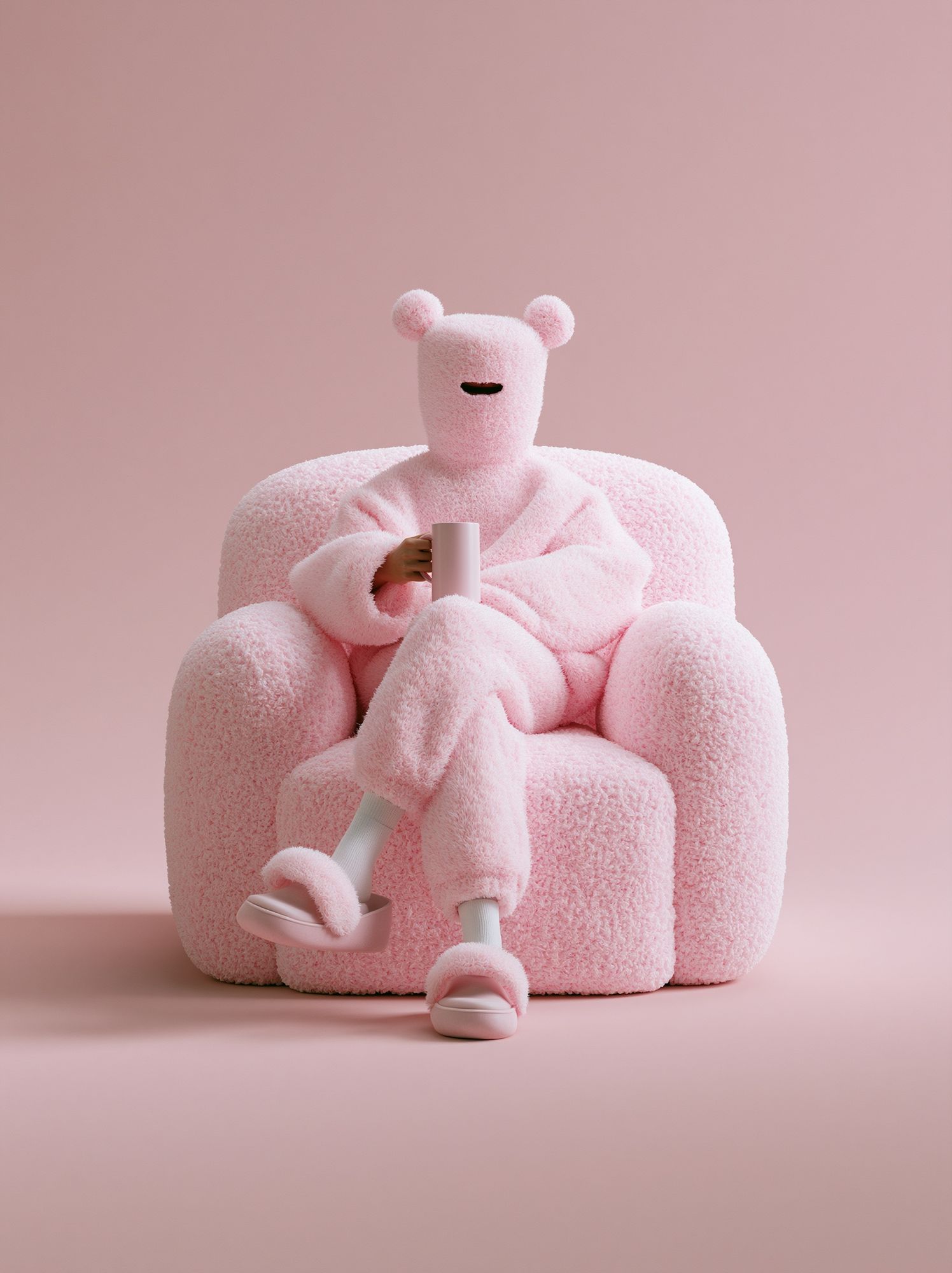 Pink Plush Figure Photography Poster. poster detail