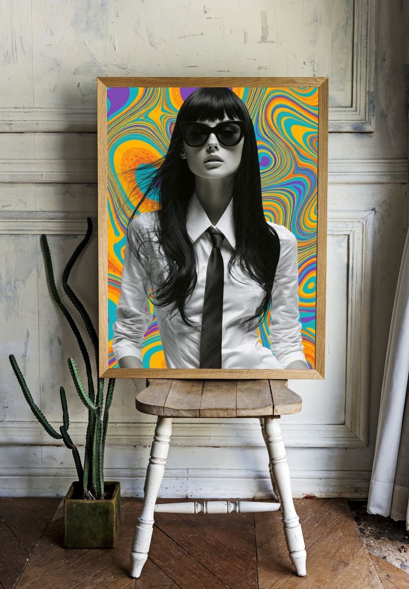 Pop Art Fashion Portrait Poster. room preview