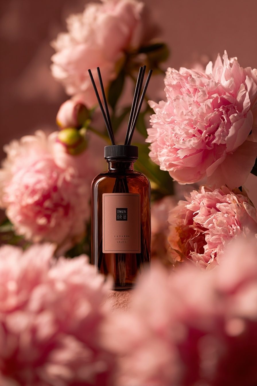 Pink Peonies Perfume Still Life Poster. poster — photography art