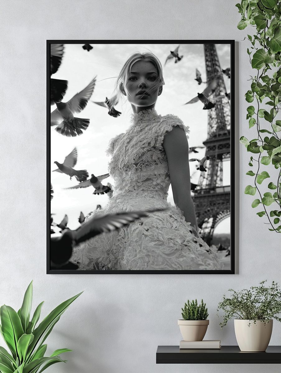Eiffel Tower Fashion Photography Poster. — room view 4