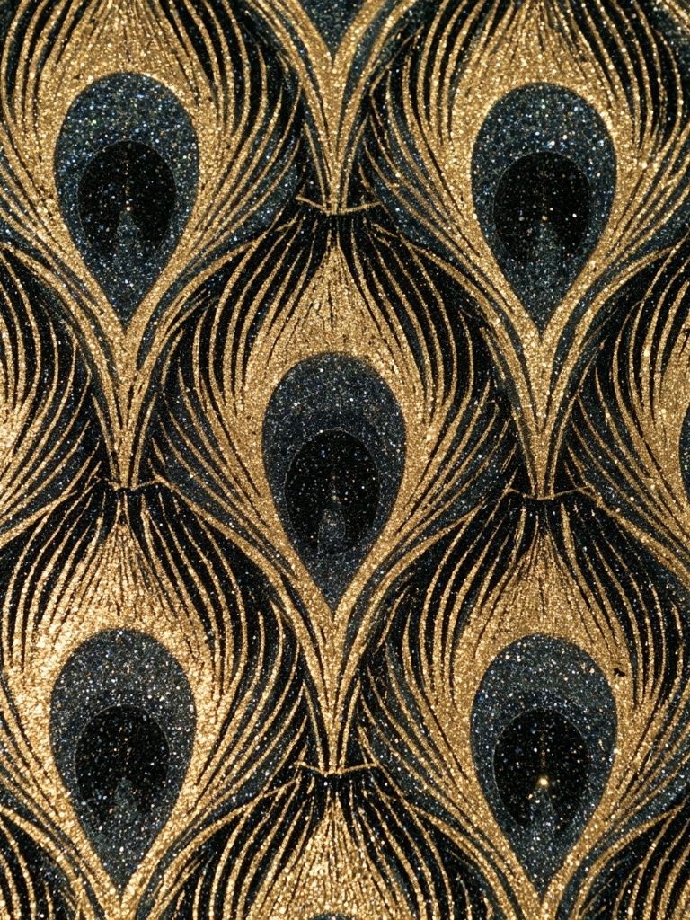Peacock Feather Pattern Print. poster detail
