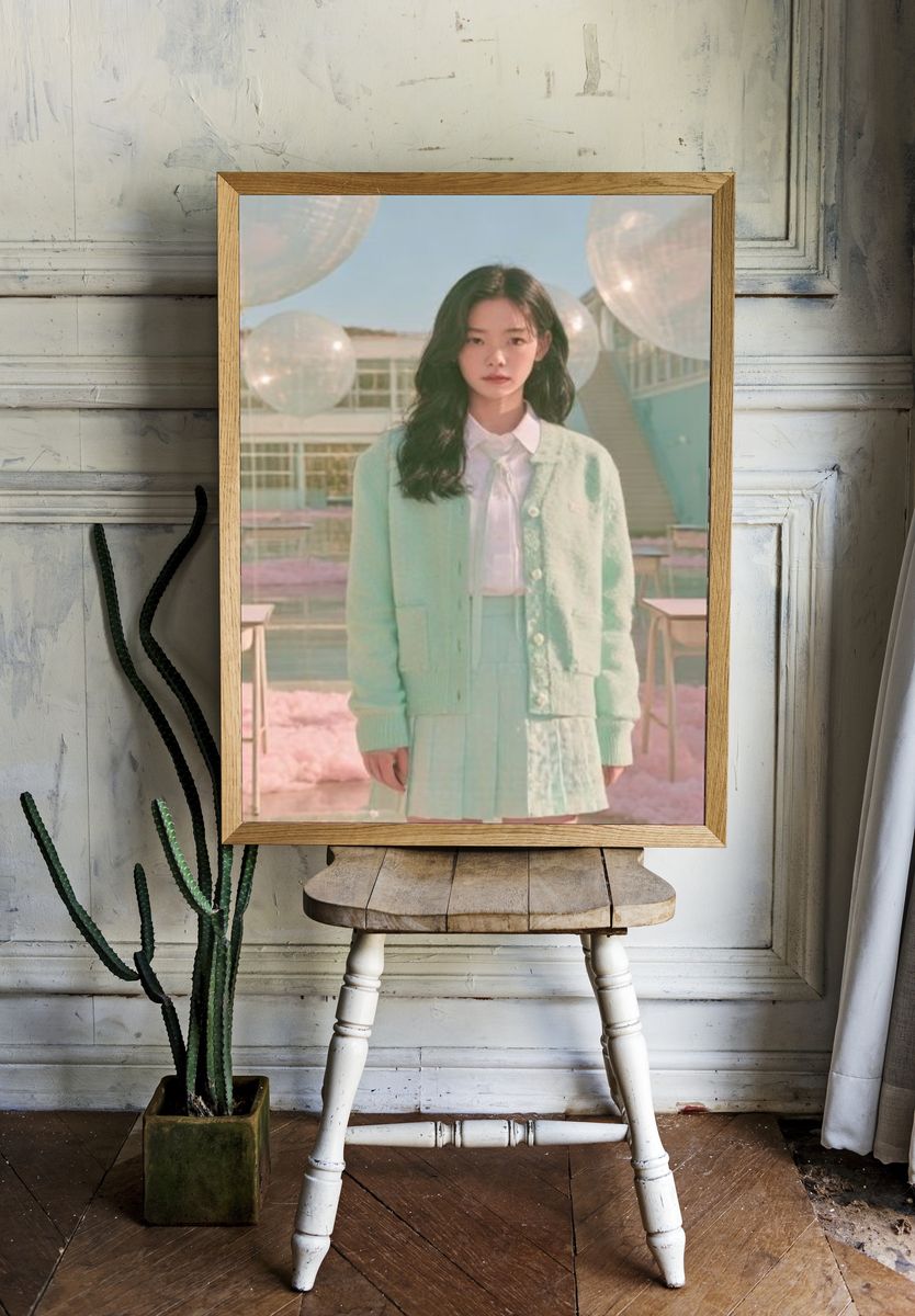 Pastel Fashion Portrait Poster. — room view 1