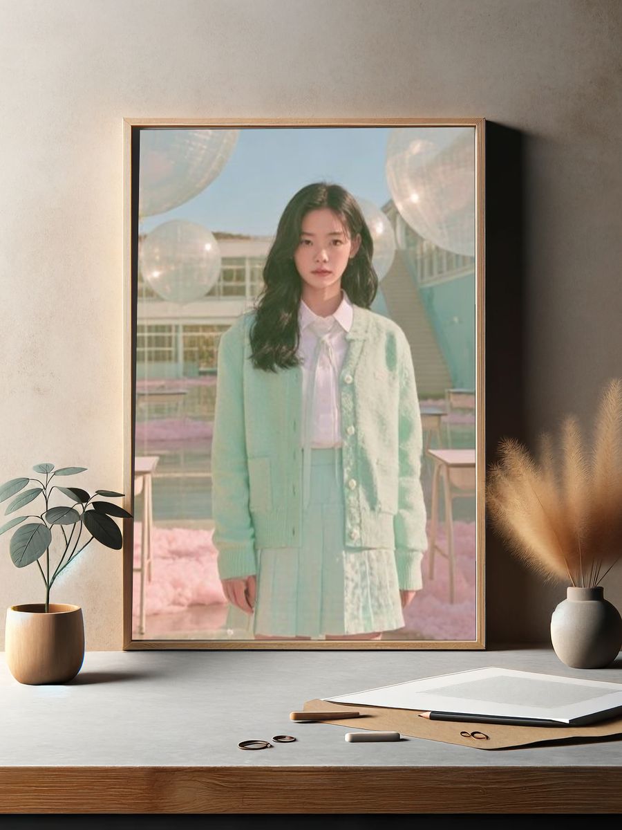 Pastel Fashion Portrait Poster. — room view 2