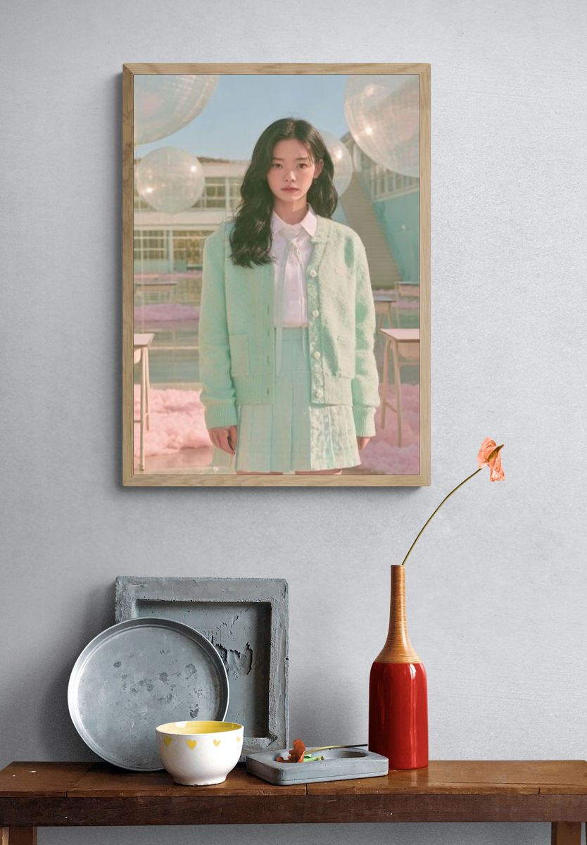 Pastel Fashion Portrait Poster. — room view 3